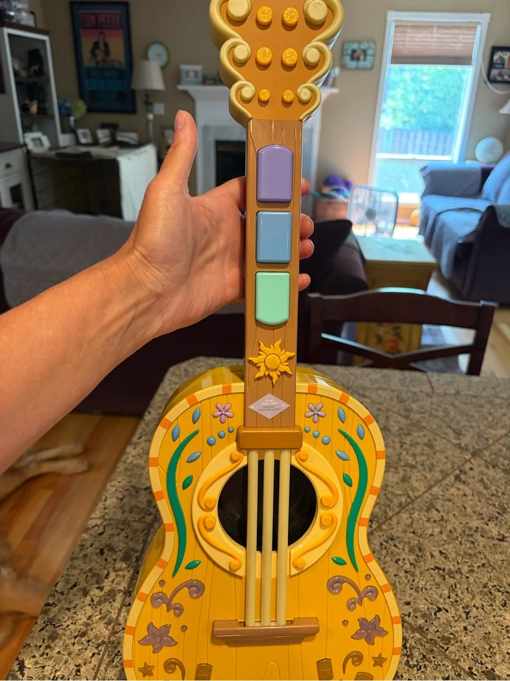Rapunzel Colorful Musical Magical Electronic Guitar 22 inches long
